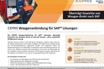 EXPRIS Produkt Waagenanbindung für SAP Lösungen DE